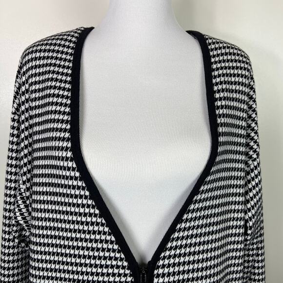 French Navy 1/4 Zip-Up Oversized Cardigan Plz read sizing descrip & measurements - Picture 2 of 9